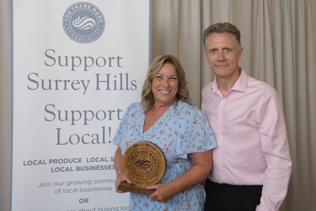 Melanie Williams Lavender Catering Gold Award Surrey Hills Enterprises